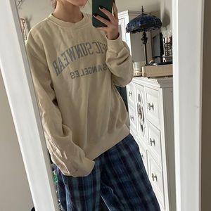 Pacsun cream/ yellow crew neck